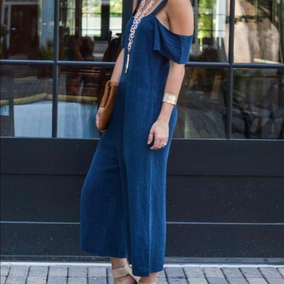 { bobi } - Cold Shoulder Jumpsuit - Picture 4 of 4